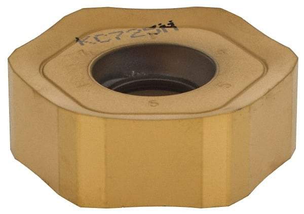 Kennametal - HNGJ75 Grade KC725M Carbide Milling Insert - TiN/TiCN/TiN Finish, 0.2919" Thick, 7/8" Inscribed Circle, 3/64" Corner Radius - USA Tool & Supply