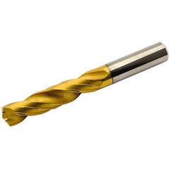 Seco - 0.2365" 140° Solid Carbide Jobber Drill - Multilayer TiAlN Finish, Right Hand Cut, Spiral Flute, Straight Shank, 3.228" OAL, Standard Point - USA Tool & Supply