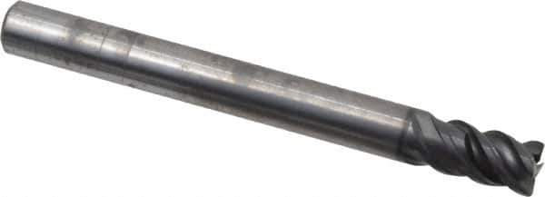 Seco - 1/4", 4 Flute, Single End, Solid Carbide, 0.015" Corner Radius End Mill - 2-1/2" OAL, 48° Helix, Right Hand Flute, 1/2" LOC, Right Hand Cut - USA Tool & Supply