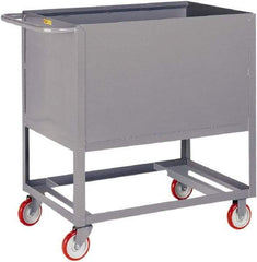 Little Giant - 1,200 Lb Capacity, 4-Sided Steel Raised Platform Box Truck - 41-1/2" Long x 24" Wide x 40" High, 5" Diam Polyurethane Wheels - USA Tool & Supply