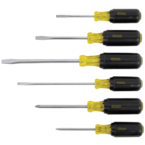 STANLEY® 6 Piece Vinyl Grip DIY Screwdriver Set - USA Tool & Supply