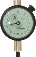 Mahr - 0.05" Range, 0-10-0 Dial Reading, 0.0005" Graduation Dial Drop Indicator - 1-3/4" Dial, 0.02" Range per Revolution, 0.0005" Accuracy, Revolution Counter - USA Tool & Supply