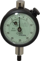 Mahr - 1/8" Range, 0-25-0 Dial Reading, 0.0005" Graduation Dial Drop Indicator - 1-3/4" Dial, 0.05" Range per Revolution, 0.0005" Accuracy, Revolution Counter - USA Tool & Supply