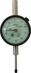 Mahr - 1" Range, 0-100 Dial Reading, 0.001" Graduation Dial Drop Indicator - 2-1/4" Dial, 0.1" Range per Revolution, 0.001" Accuracy, Revolution Counter - USA Tool & Supply