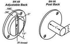 Mahr - Post Drop Indicator Back - Use with Wet-Proof Dial Indicators - USA Tool & Supply