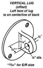 Mahr - Offset Vertical Lug Drop Indicator Back - Use with AGD Group 3 Series D/Q - USA Tool & Supply