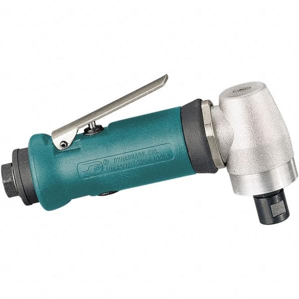 Dynabrade - 1/4" Collet, Angle Handle, Air Angle Die Grinder - 20,000 RPM, Rear Exhaust, 21 CFM, 0.4 hp, 90 psi, 1/4 NPT Inlet - USA Tool & Supply
