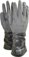 SHOWA - Size M (8), 14" Long, 14 mil, Unsupported, Butyl Chemical Resistant Gloves - USA Tool & Supply