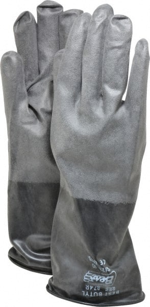 SHOWA - Size XL (10), 14" Long, 14 mil, Unsupported, Butyl Chemical Resistant Gloves - USA Tool & Supply