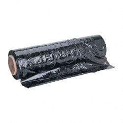 Stretch Associates - 18" x 1,500' 80 Gauge Black Hand Held Stretch & Pallet Wrap for Use with Dispenser - 4 Piece, 80 Gauge, Black - USA Tool & Supply