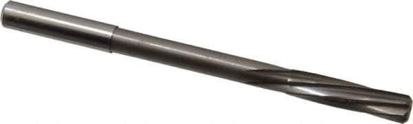 Magafor - 7.94mm Solid Carbide 6 Flute Chucking Reamer - Spiral Flute, 0.315" Straight Shank, 1-19/64" Flute Length, 4-5/8" OAL - USA Tool & Supply