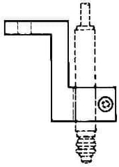 Mahr - Remote Data Collection L Bracket - 52.32mm Overall Length, For Use with Cartridge Type Gage Head - USA Tool & Supply