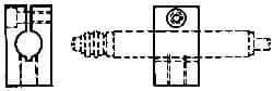 Mahr - Remote Data Collection Square Bracket - 28.6mm Overall Length, For Use with Cartridge Type Gage Head, Max micro m Indicators, Remote Indicating Units - USA Tool & Supply