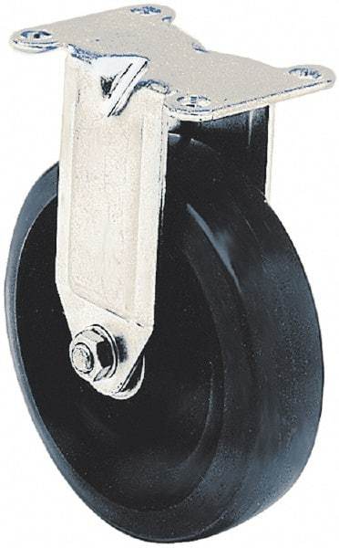Albion - 4" Diam x 1-1/4" Wide x 5-13/32" OAH Top Plate Mount Swivel Caster - Polyurethane, 250 Lb Capacity, Ball Bearing, 2-7/8 x 3-5/8" Plate - USA Tool & Supply
