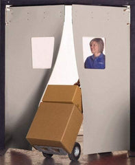 Aleco - 4' Door Width x 7' Door Height 3-Ply Fabrication Single Impact Door - Gray - USA Tool & Supply