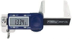 Fowler - 0 to 32mm Range, 0.01mm Resolution, Electronic Caliper - Stainless Steel with 0.9" Stainless Steel Jaws, 0.02mm Accuracy - USA Tool & Supply