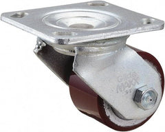 Value Collection - 3" Diam x 1-1/2" Wide x 4-1/2" OAH Top Plate Mount Swivel Caster - Polyurethane, 420 Lb Capacity, Roller Bearing, 4 x 4-1/2" Plate - USA Tool & Supply