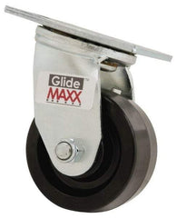 Value Collection - 4" Diam x 2" Wide x 5-5/8" OAH Top Plate Mount Swivel Caster - Phenolic, 800 Lb Capacity, Roller Bearing, 4 x 4-1/2" Plate - USA Tool & Supply