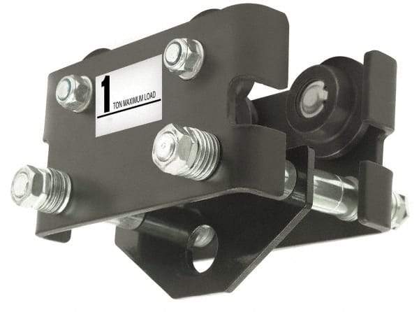 Coffing - 5 Ton Capacity Plain Trolley - 4.6mm to 8.045mm Flange Width, 4-7/16" Wheel Diam, 10" to 24" I-Beam, 70" Min Radius - USA Tool & Supply