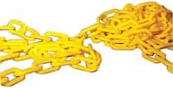 NMC - 100' Long x 1-1/2" Wide Plastic Chain - Yellow - USA Tool & Supply