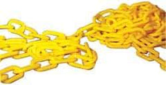 NMC - 100' Long x 1-1/2" Wide Plastic Chain - Yellow - USA Tool & Supply