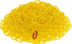 NMC - 100' Long x 2" Wide Plastic Chain - Yellow - USA Tool & Supply