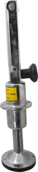 Vestil - 18 Inches Overall Height, 5,000 Lbs. Load Limit Leveling Jack - 4-1/2 Inches to 13-1/2 Inches Height Below Frame, 9 Inch Long Screw Travel - USA Tool & Supply