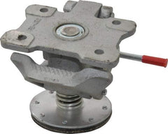 Albion - 5-11/32" Mounting Height, Position Floor Lock for 4" Diam Caster Wheels - 4-11/16" Retracted Clearance, 3-11/16" x 5-3/8" Top Plate Size, 2-5/8" x 3-5/8" Bolt Hole Spacing - USA Tool & Supply