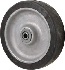 Albion - 8 Inch Diameter x 2 Inch Wide, Rubber Caster Wheel - 600 Lb. Capacity, 2-3/8 Inch Hub Length, 1/2 Inch Axle Diameter, Sealed Roller Bearing - USA Tool & Supply
