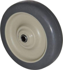 Albion - 5 Inch Diameter x 1-1/4 Inch Wide, Rubber Caster Wheel - 250 Lb. Capacity, 1-9/16 Inch Hub Length, 3/8 Inch Axle Diameter, Self-Lube Bearing - USA Tool & Supply