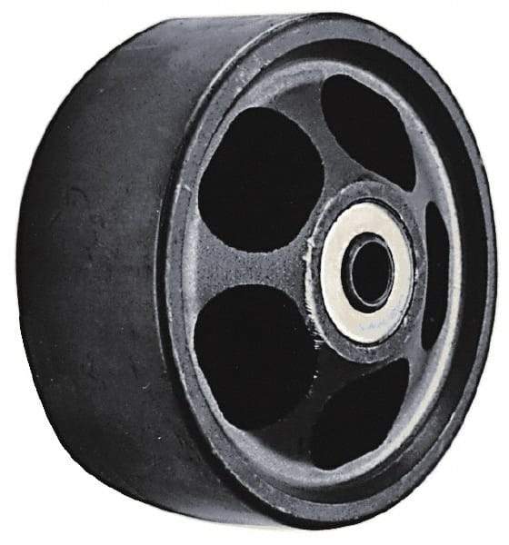 Albion - 8 Inch Diameter x 2-1/2 Inch Wide, Semi-Steel Caster Wheel - 1,650 Lb. Capacity, 2-15/16 Inch Hub Length, 1/2 Inch Axle Diameter, Roller Bearing - USA Tool & Supply