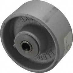 Albion - 4 Inch Diameter x 2 Inch Wide, Semi-Steel Caster Wheel - 900 Lb. Capacity, 2-3/8 Inch Hub Length, 1/2 Inch Axle Diameter, Roller Bearing - USA Tool & Supply