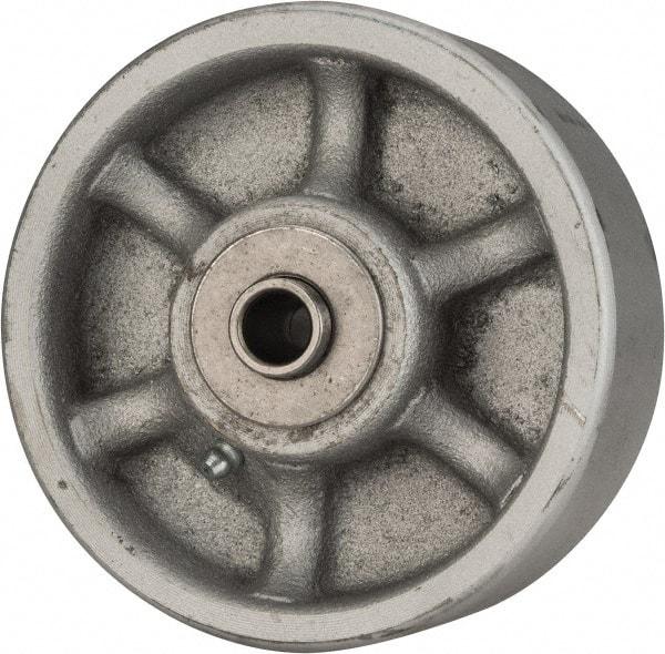 Albion - 5 Inch Diameter x 2 Inch Wide, Semi-Steel Caster Wheel - 1,500 Lb. Capacity, 2-3/8 Inch Hub Length, 1/2 Inch Axle Diameter, Roller Bearing - USA Tool & Supply