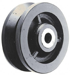 Albion - 4 Inch Diameter x 1-1/2 Inch Wide, Cast Iron Caster Wheel - 1,000 Lb. Capacity, 2 Inch Hub Length, 1/2 Inch Axle Diameter, Roller Bearing - USA Tool & Supply