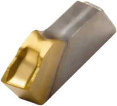 Seco - 150.1012 12 CP600 Grade, 0.098" Cutting Width, Carbide Cutoff Insert - 6° Right Hand Lead Angle, 0.007" Cnr Rad, TiAlN/TiN Coated, Single End - USA Tool & Supply