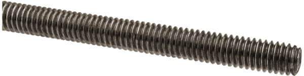 Made in USA - 5/16-18 UNC (Coarse), 6' Long, Low Carbon Steel Threaded Rod - Oil Finish Finish, Right Hand Thread - USA Tool & Supply