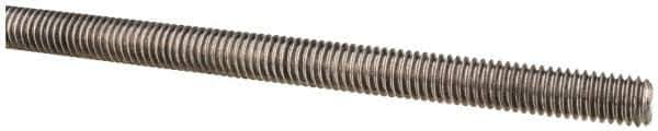 Made in USA - 3/8-16 UNC (Coarse), 6' Long, Low Carbon Steel Threaded Rod - Oil Finish Finish, Right Hand Thread - USA Tool & Supply