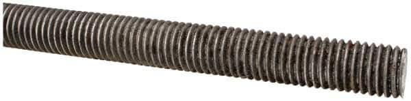 Made in USA - 5/8-11 UNC (Coarse), 6' Long, Low Carbon Steel Threaded Rod - Oil Finish Finish, Right Hand Thread - USA Tool & Supply