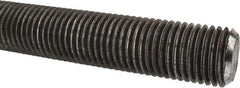 Made in USA - 1-1/4-7 UNC (Coarse), 6' Long, Low Carbon Steel Threaded Rod - Oil Finish Finish, Right Hand Thread - USA Tool & Supply