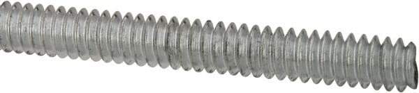 Value Collection - #10-24 UNC (Coarse), 6' Long, Low Carbon Steel Threaded Rod - Zinc-Plated Finish, Right Hand Thread - USA Tool & Supply