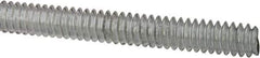 Value Collection - #10-24 UNC (Coarse), 6' Long, Low Carbon Steel Threaded Rod - Zinc-Plated Finish, Right Hand Thread - USA Tool & Supply