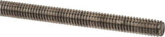 Made in USA - 5/8-11 UNC (Coarse), 6' Long, Low Carbon Steel Threaded Rod - Zinc-Plated Finish, Right Hand Thread - USA Tool & Supply
