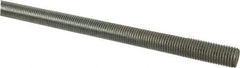 Made in USA - 1-8 UNC (Coarse), 6' Long, Low Carbon Steel Threaded Rod - Zinc-Plated Finish, Right Hand Thread - USA Tool & Supply