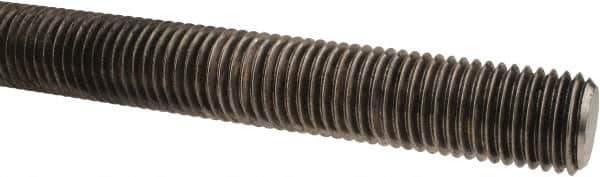 Made in USA - 7/8-9 UNC (Coarse), 6' Long, Stainless Steel Threaded Rod - Right Hand Thread - USA Tool & Supply