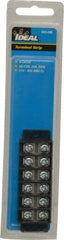 Ideal - 6 Poles, 300 Volt, 30 Amp, -40 to 266°F, Polyester Thermoplastic, Polyester Thermoplastic Multipole Terminal Block - Zinc Plated Steel, 22 to 12 AWG Compatibility, 0.56 Inch High - USA Tool & Supply