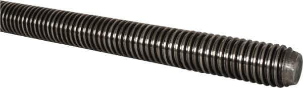 Value Collection - 1-1/2-6 UNC (Coarse), 6' Long, Alloy Steel Threaded Rod - Plain Finish, Right Hand Thread - USA Tool & Supply