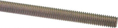Value Collection - #10-32 UNF (Fine), 6' Long, Low Carbon Steel Threaded Rod - Zinc-Plated Finish, Right Hand Thread - USA Tool & Supply