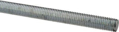 Made in USA - 5/16-24 UNF (Fine), 6' Long, Low Carbon Steel Threaded Rod - Zinc-Plated Finish, Right Hand Thread - USA Tool & Supply