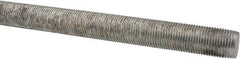 Made in USA - 5/8-18 UNF (Fine), 6' Long, Low Carbon Steel Threaded Rod - Zinc-Plated Finish, Right Hand Thread - USA Tool & Supply