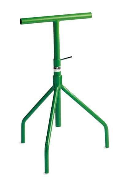 Made in USA - 9-1/2 Inch T Bar Wide Portable Adjustable Stand for Conveyors - Supports 42 Inch to 60 Inch High - USA Tool & Supply